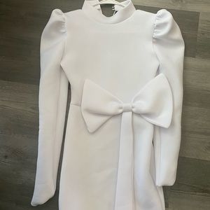 Mini dress with bow. Fashionova